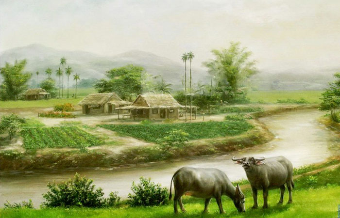 Tranh làng quê Việt Nam